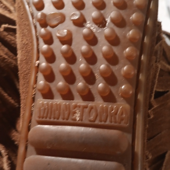 Minnetonka Fringe Brown Women's Boots Size 7 - Picture 16 of 16